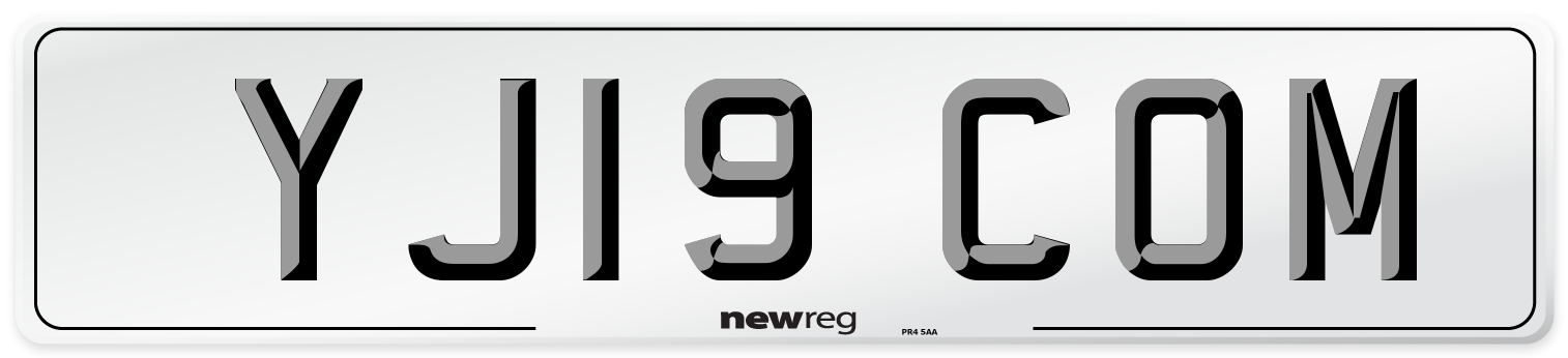 YJ19 COM Number Plate from New Reg